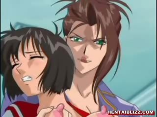 Hapon hentai babae makakakuha ng squeezed at clamp kanya suso