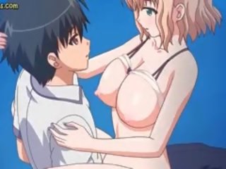 Anime pupytė mylintis storas phallus su jos burna