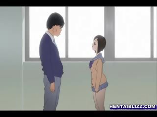 Bedårande japanska hentai coed blir slickade henne rosa fittor och har
