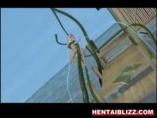 3d eleven hentai kisérőnő jelentkeznek szar által hatalmas tentac