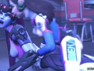 Sensationnel grand saucissonner widowmaker futa baise dur avec heroes