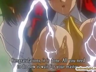 Träldomen hentai blir hård trekanter körd av shemale animen sjuksköterska