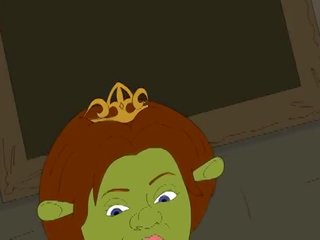 Shrek puling med hans grønn johnson
