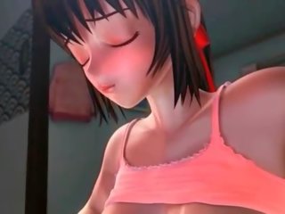 Fabulous hård upp hentai älskare spikning själv med en dildon