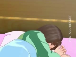 Schattig 3d anime jong vrouw hebben een nat droom