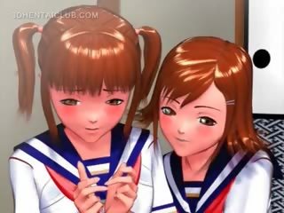 Charming Anime teenager Rubbing Her Coeds Lusty Pussy