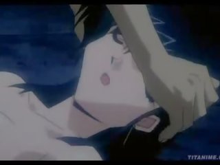 Exhausted anime i zbukuruar grua me qirje marvellous titties merr brutalisht shembur nga një demon