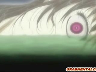 Japonesa hentai señora bebiendo corrida