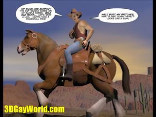 Hoe westen was hung 3d cowb-ys tekenfilm anime