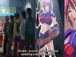 Graziosa hentai femme fatale soffiando un enorme caricato prick