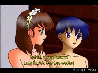 Hentai provocative Mama Fucks Her Son And Maid In Bondage 3some