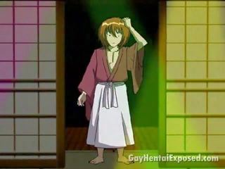 Attractive Anime Gay Exposing His voluptuous Body