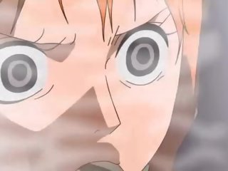 One piece reged video nami in extended bath scene