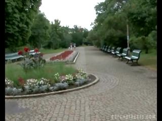 Tsjechisch straten sleaze greenhorn in park